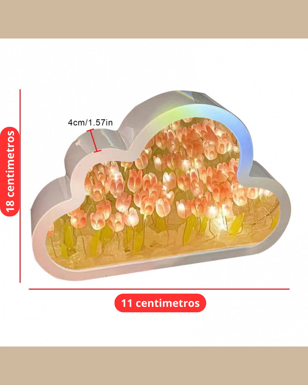 2X1 LAMPARA DE TULIPANES DE NUBE